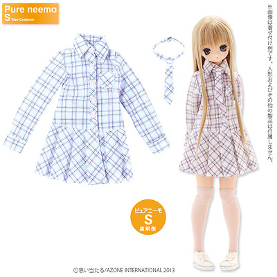 #ad Azone Pureneemo Wicked Style Pinky Check Shirt One piece Set White Base Check $53.04