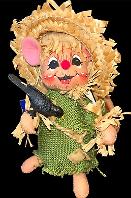 #ad Annalee Dolls Wizard of Oz Scarecrow 6quot; Posable Mouse Doll 2003 Collectible $64.00