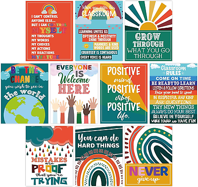 #ad 10 Classroom Decorations Motivational Posters for Classroom Inspirational $8.77