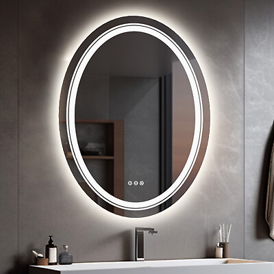 #ad Wisfor Anti Fog Bathroom Mirrors w Dual illuminated Vanity Mirror Dimmable $89.90