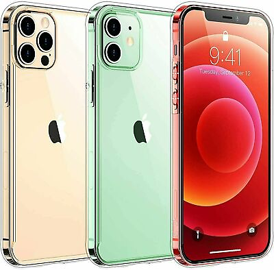 #ad For Apple iPhone 12 11 Pro 7 8 Plus X XR XS MAX SE 12 Mini Shockproof Clear Case $2.62
