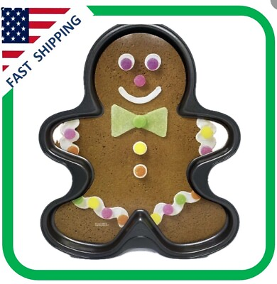 #ad Wilton Gingerbread Man Cookie Non Stick Pan NEW $22.00