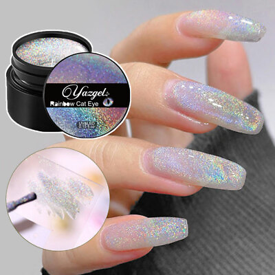 #ad Cat Eye Nail Gel Rainbow Nail Polish Magnetic UV Gel Universal Varnish Manicure $3.88