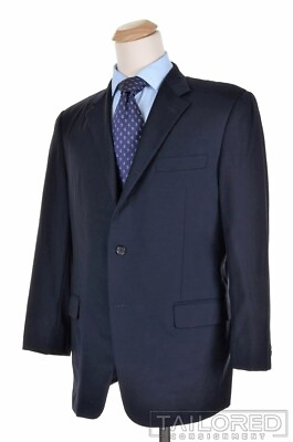#ad HICKEY FREEMAN Astor Solid Blue 100% Wool Jacket Pants SUIT Mens 42 R $195.00