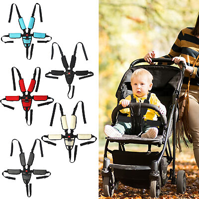 #ad Baby 5 Point Chair Harness for Pushchair Pram High Chair Replacement Straps $18.41