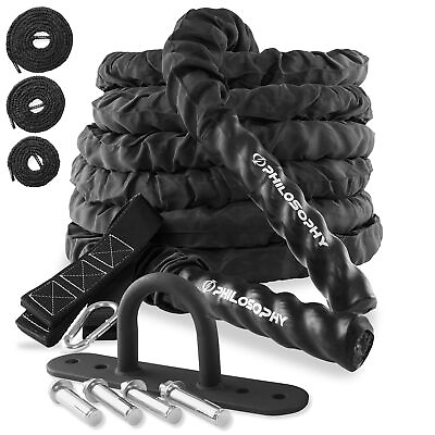 #ad Gym Exercise Battle Rope with Cover with Anchor Kit $79.99