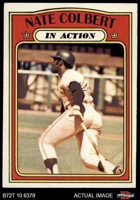 #ad 1972 Topps #572 Nate Colbert In Action Padres 6 EX MT B72T 10 6379 $16.50
