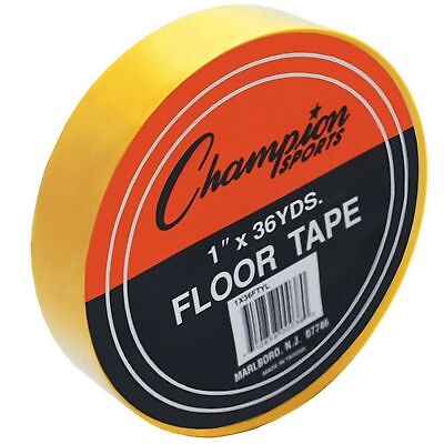 Champion Sports Floor Tape 1quot; x 36 Yards Yellow $8.74