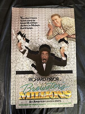 #ad Richard Pryor In Brewster#x27;s Millions Video Store Counter Display Standee $180.71