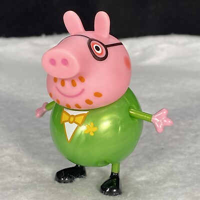 #ad Daddy Pig Figure Peppa Pig Fancy Family 2003 Jazwares Vintage $8.00
