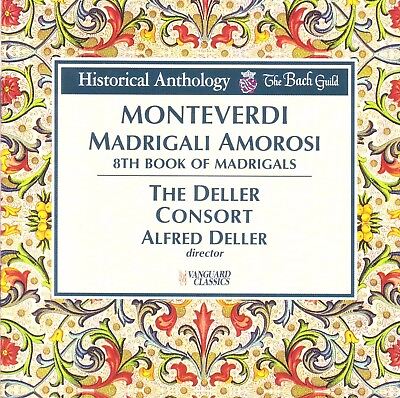 #ad Madrigali Amorosi Audio CD Monteverdi; Deller and Deller Consort C $49.35