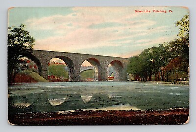 #ad Postcard Silver Lake in Pittsburgh Pennsylvania PA Antique J16 $5.49