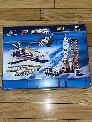 #ad New MineCity Space Shuttle Space Rocket Mars Toy Building Lego 1091 Pieces 6 $75.00