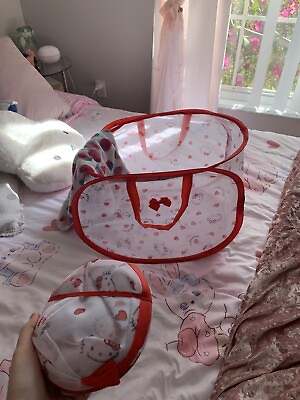#ad New Sanrio Hello Kitty Foldable Laundry Basket Storage Bag $15.99