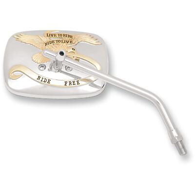 #ad Emgo Live to Ride Free Mirror Chrome Gold 10 mm Right 20 31757A $47.84