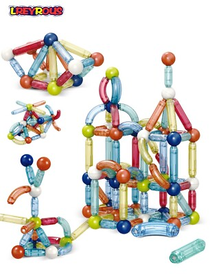 #ad STEM Magnetic Magnet Stick Rod Building Blocks 78PCS toy for Kids GIFT SET $38.90