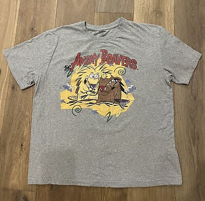 #ad Nickelodeon The Angry Beavers Grey T shirt Adult XL $8.92