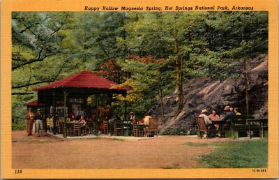 #ad Postcard Happy Hollow Magnesia Springs Hot Springs National Park Ark $14.50