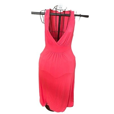 #ad Loveapella NEW Boutique Pink Polish V neck full length ladies maxi dress size SM $28.16
