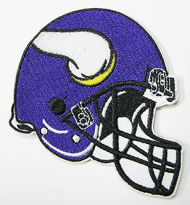 #ad LOT NFL 1 MINNESOTA VIKINGS EMBROIDERED PURPLE HELMET PATCH PATCHES ITEM # 25 $5.99