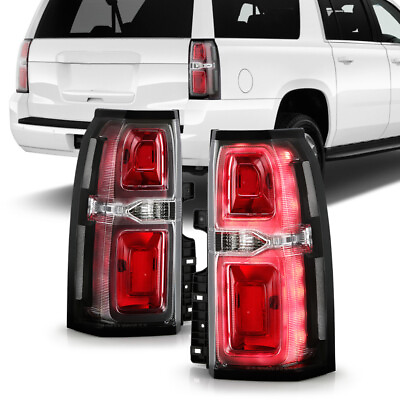 #ad LED Tail Red Clear Brake Lamp Light Assembly Pair Set For 15 20 Tahoe Suburban $283.77