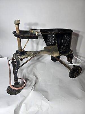 #ad TAYLOR TOT Black Stroller Walker Original Paint Good Wheels Seat Solid Antique $193.90