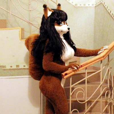 #ad Long Fur Fursuit Plush Husky Fox Dog Mascot Costume Unisex Cosplay Party AD $669.33
