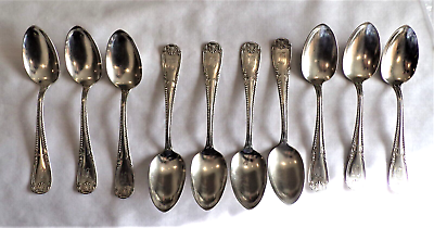 #ad Brazil Silver Dinner Spoons with monogram Unidentified Pattern $20.00