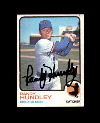 #ad Randy Hundley Signed Authentic 1973 Topps Chicago Cubs Autograph $10.00