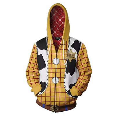 #ad Anime Hoodie Cartoon Cosplay Costume 3D Printed Cowboy Jacket Zip Sweatshirt ... $41.64