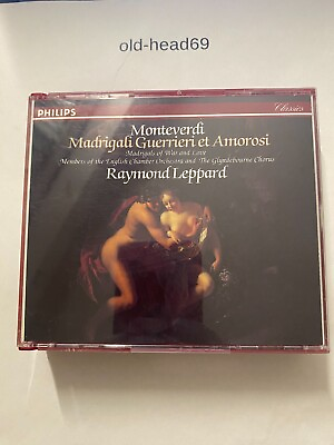 #ad Monteverdi: Madrigal Guerrieri et Amorosi Leppard 2 CD BMG $11.95
