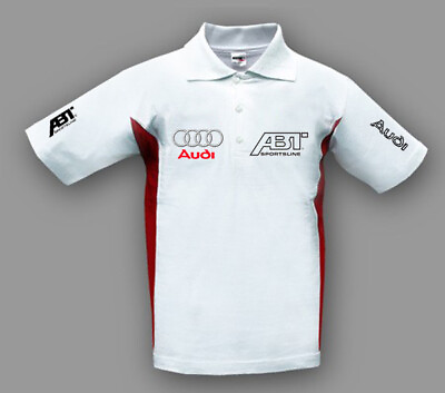 #ad Mens Audi ABT Sport Racing Polo Shirt T Shirt Apparel Embroidered GBP 17.90