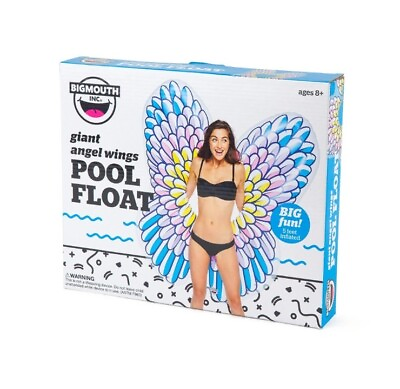 #ad Angel Wings Pool Float Floaty Raft Bigmouth Inc Big fun 5ft $22.00