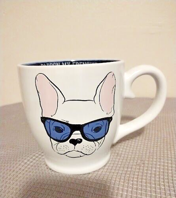 #ad Pardon My Frenchie French Bulldog Dog wearing sun glasses mug $25.00