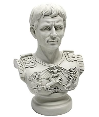 #ad 18quot; Caesar Augustus Bust Statue Antique Style Resin Faux Stone Roman Emperor $108.89