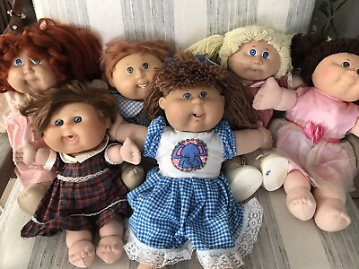 #ad MIXED LOT OF SIX VINTAGE 1980#x27;S Patch Kids COLLECTIBLE DOLLS $54.99