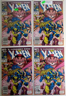 #ad 1992 X Men Lot of 4 #14 x4 Marvel 1st Series Newsstand Comic Books $8.47