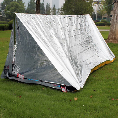 #ad Foldable Tent Emergency Survival Hiking Camping Shelter Outdoor Waterproof SZ C $9.35