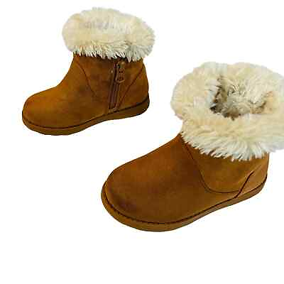 #ad Cat amp; Jack Toddler Girl Brown Boots Faux Fur Toddler Girl Size 8 $8.99