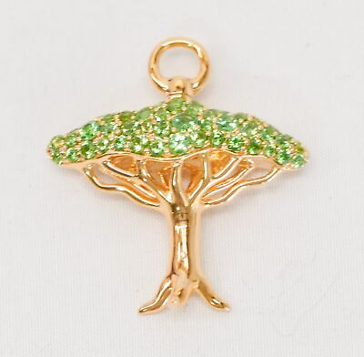 #ad ONI Jewelry The Dragon Blood Tsavorite Tree Charm SV3 Rose Gold Size 34x30 mm $399.99