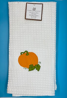 #ad Earl amp; Wilson Classic Harvest Collection Pumpkin Kitchen Towels Set of 2 – NWT $11.96