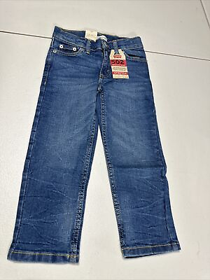 #ad New Boy#x27;s Levi’s 502 Regular Taper Stretch Jeans Size 4 Boys NWT 0179 $25.00