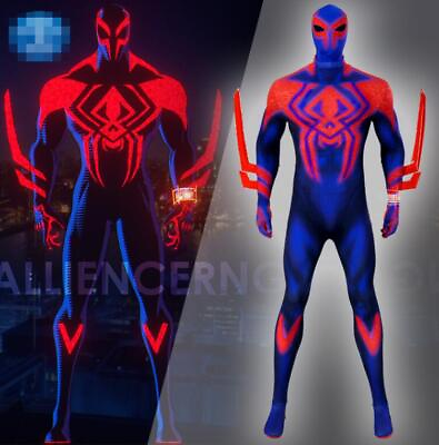 #ad Mens Halloween SPIDER MAN ACROSS THE SPIDER VERSE Cosply Costume Bodysuit SUNS $68.07