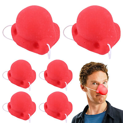 #ad Clown Nose 6pcs Red Circus Clown Nose Rubber Funny Circus party supplies $14.19