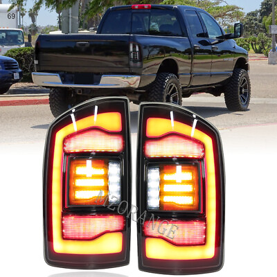 #ad Pair LED Tail Lights for Dodge Ram 2002 03 04 06 Sequential Signal Rear Lamp LR $233.17