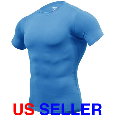 #ad #ad ARMEDES Mens Short Sleeve T Shirt Cool Dry Compression Baselayer AR 51 $13.99