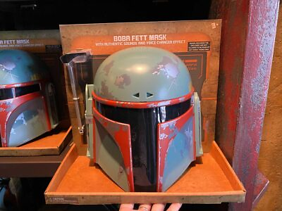 #ad Disney Parks Star Wars Galaxy#x27;s Edge Boba Fett Mask Helmet Sounds Voice Changer $45.99