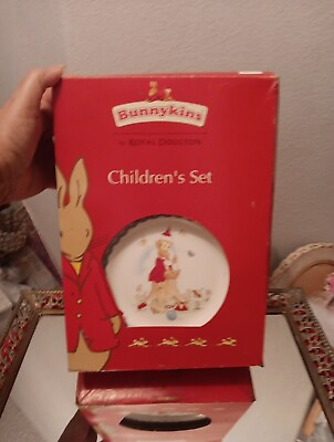 #ad Royal Doulton China 3 Piece Bunnykins Children#x27;s Set Plate Cup Bowl 2003 EASTER $30.00