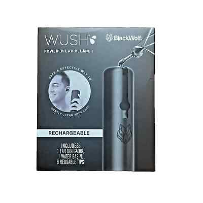 #ad Black Wolf WUSH 2.0 Ear Irrigator Powered Ear Cleaner Black rechargable $29.99