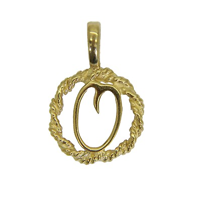 #ad 9ct 9k Gold Initial O Pendant GBP 95.00